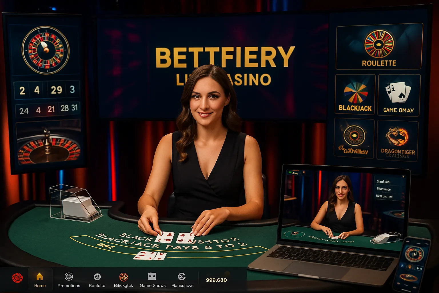 O BETTFIERY Live Casino lança promoções regularmente